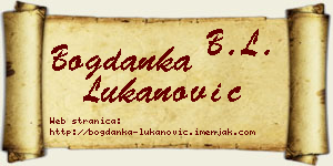 Bogdanka Lukanović vizit kartica